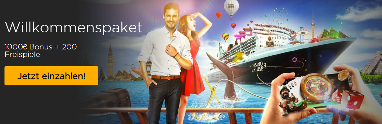 1.000€ und 200 Freispiele – das verlockende Willkommenspaket im Casino Cruise