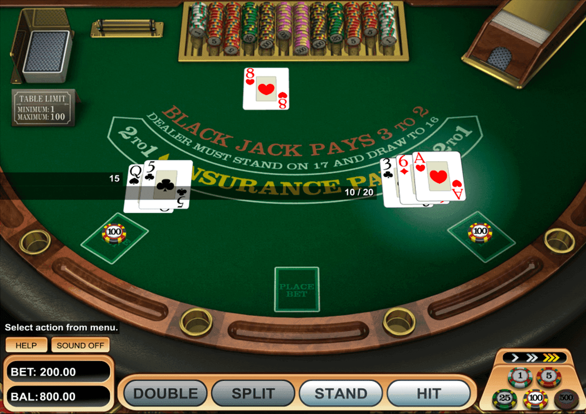 black jack games for free