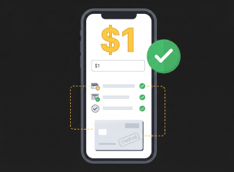 Actual $1 minimum deposit