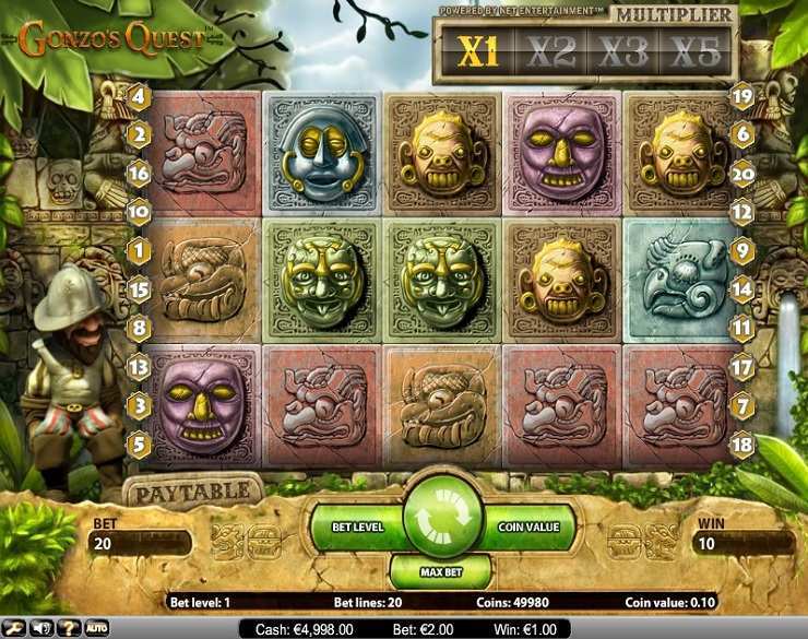 Gonzo's Quest spielautomaten kostenlos