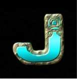 Book of Maya online slot J symbol