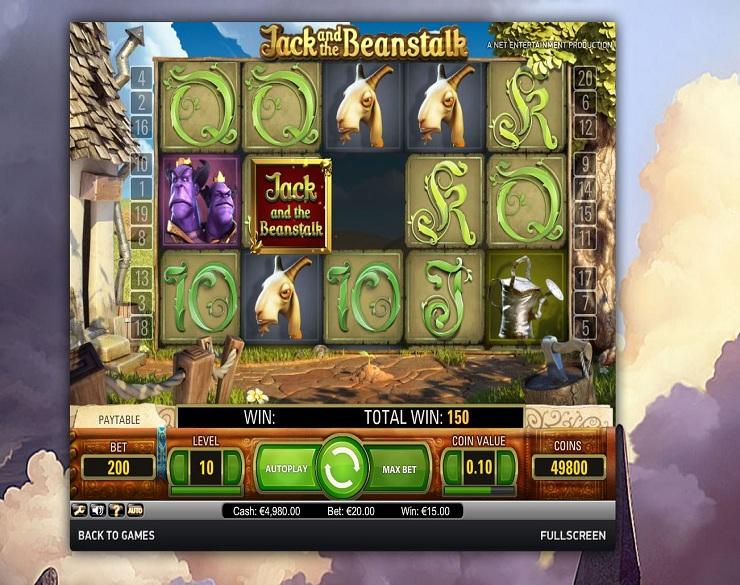 Jack and the Beanstalk spielautomaten kostenlos