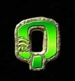 Book of Maya online slot Q symbol