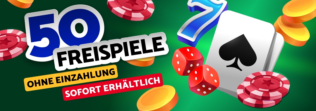 50 Freispiele ohne Einzahlung sofort erhältlich