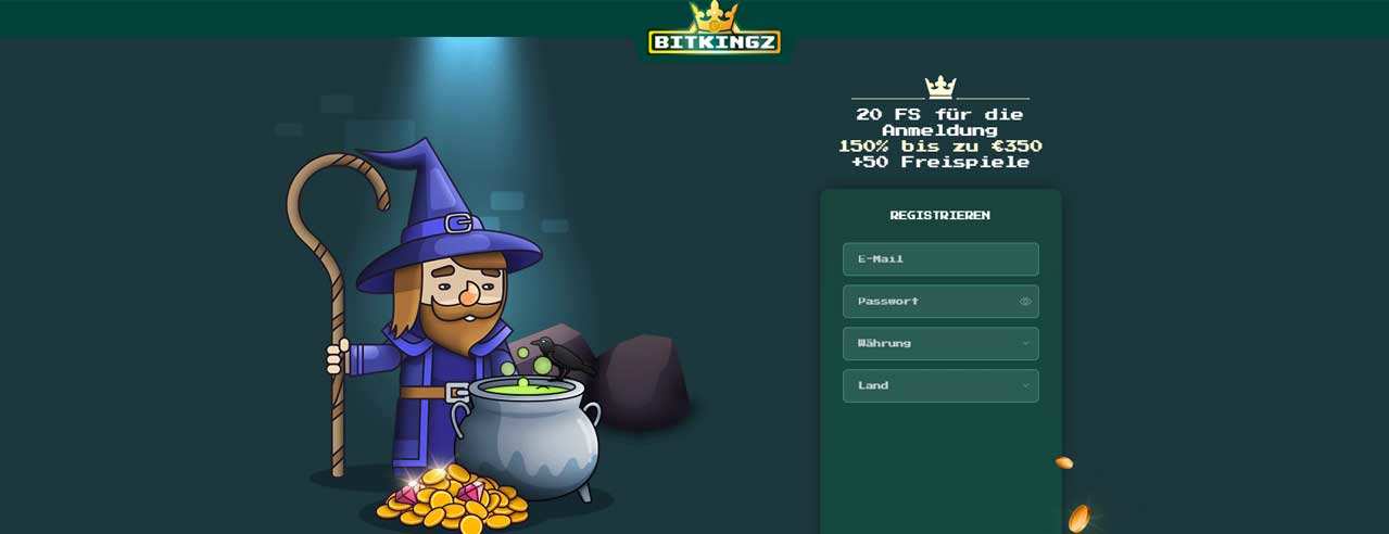 Ein kostenloser Bonus im Bitkingz Casino: 20 Freispiele für Neukunden