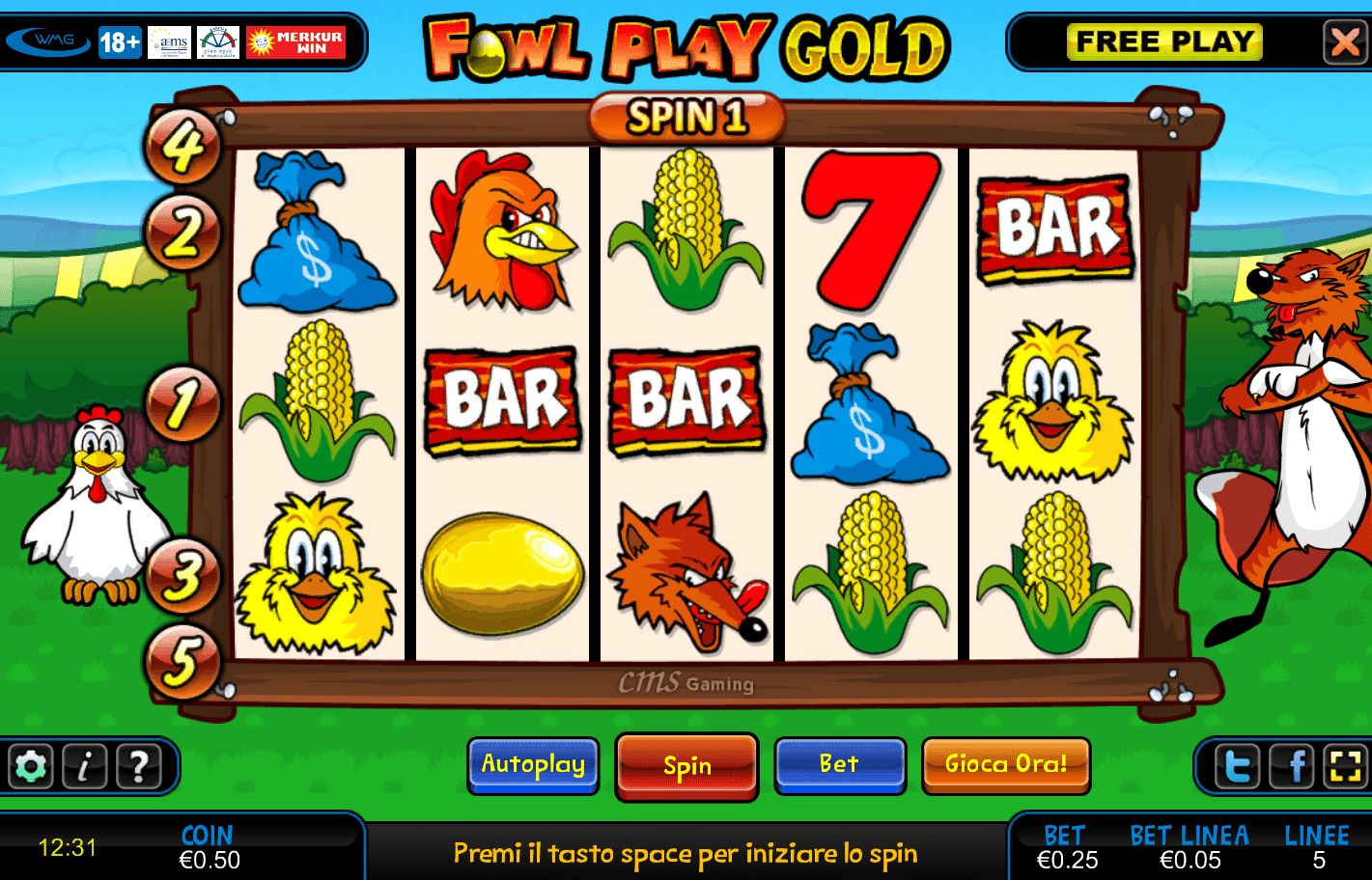 Slot Machine Gratis Fowl Play Gold