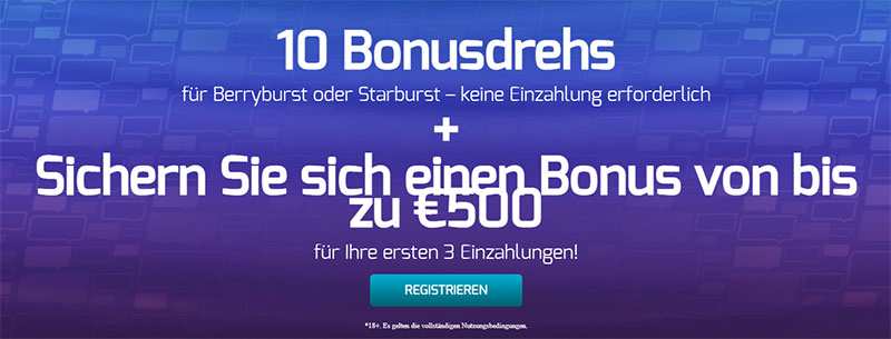 Willkommen im Hello Casino: 10 No Deposit Spins und 500€ Bonus warten
