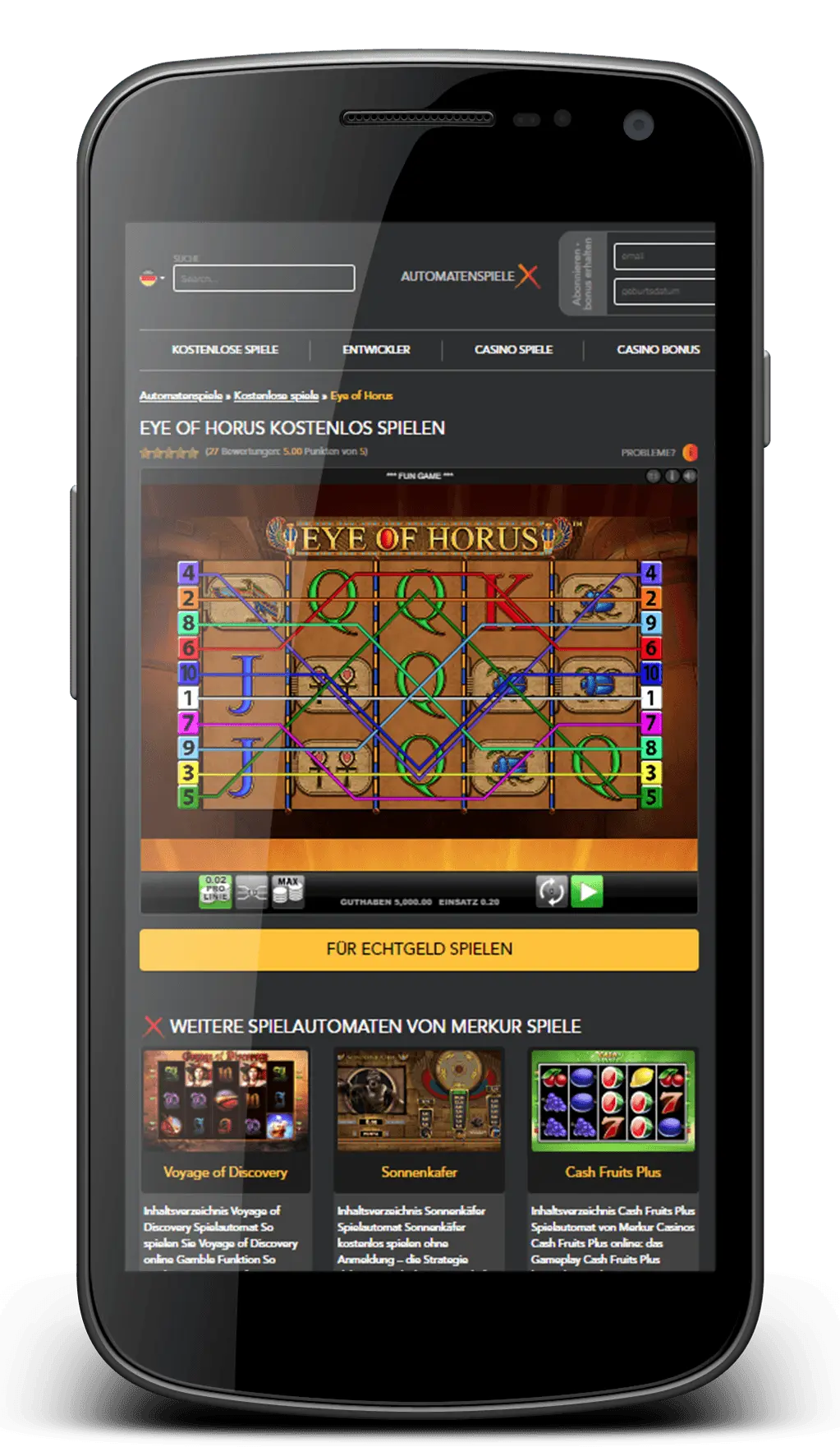 Merkur Mobile Spiele für Android und iOS Smartphones