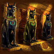 Ramses Book kostenlos spielen online Katzenstatuen Symbol