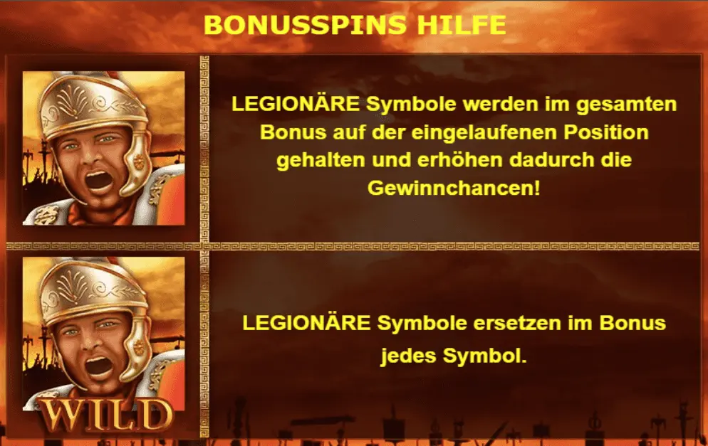Roman Legion online Slot Free Spins Bonus Hilfe