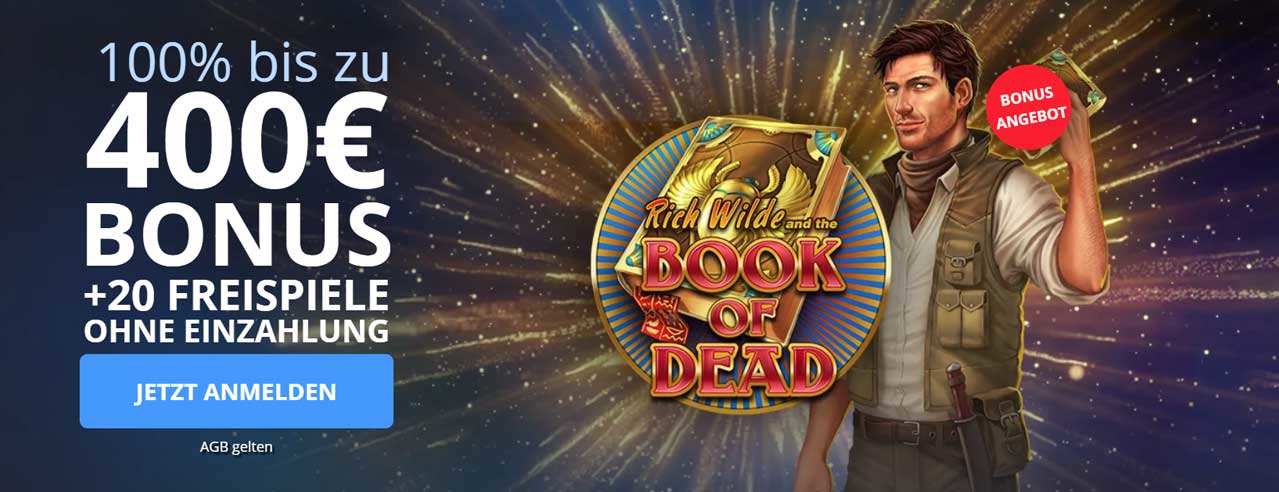 20 Freispiele für den Slot Book of Dead ohne Einzahlung bei Twin